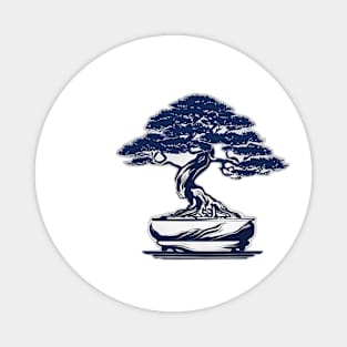 Majestic Blue Bonsai Tree Artwork No. 567 Magnet